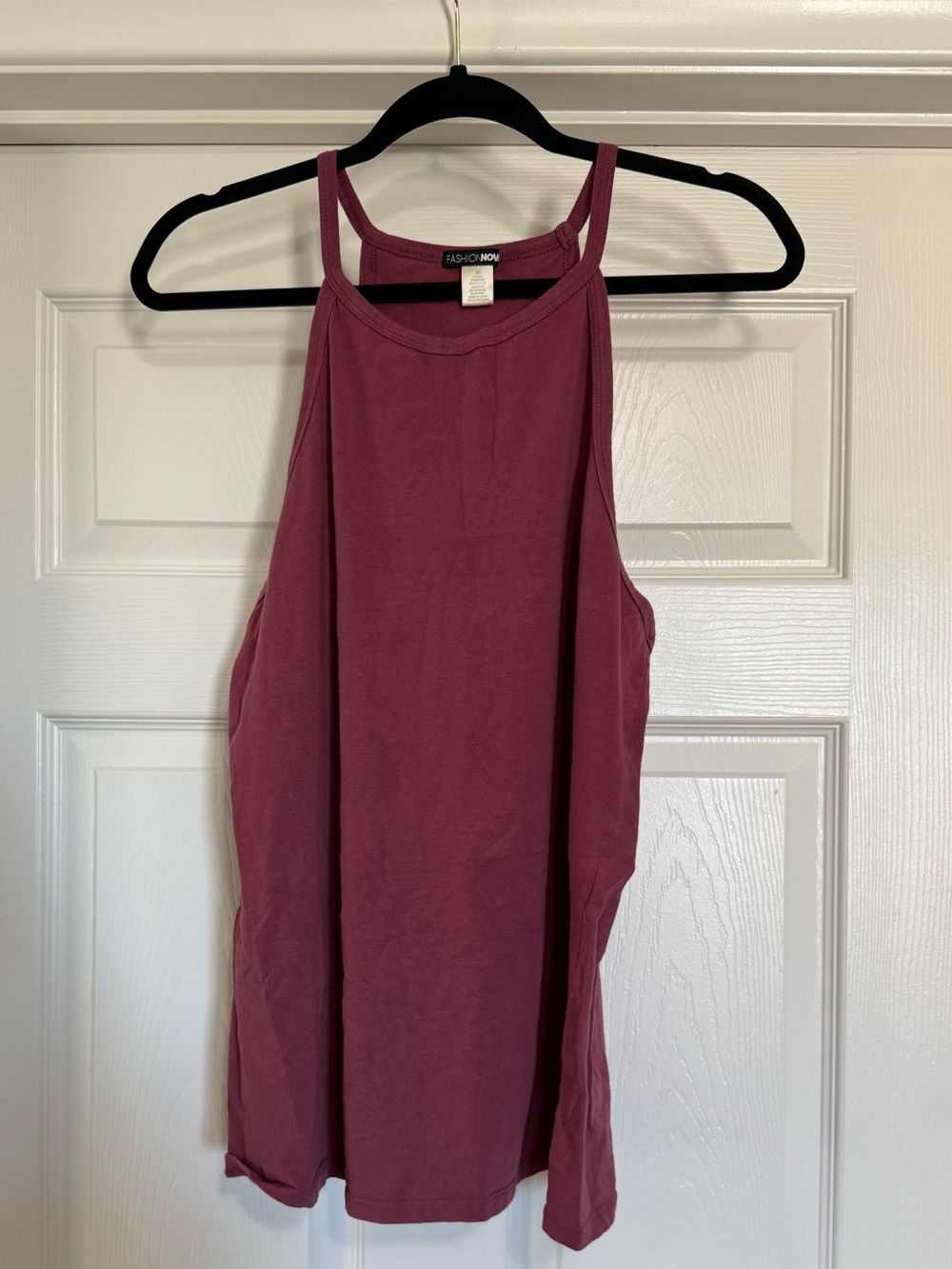 Fashion Nova Mauve High Neck Halter Tank Top 2X Casual Soft Stretch Basic